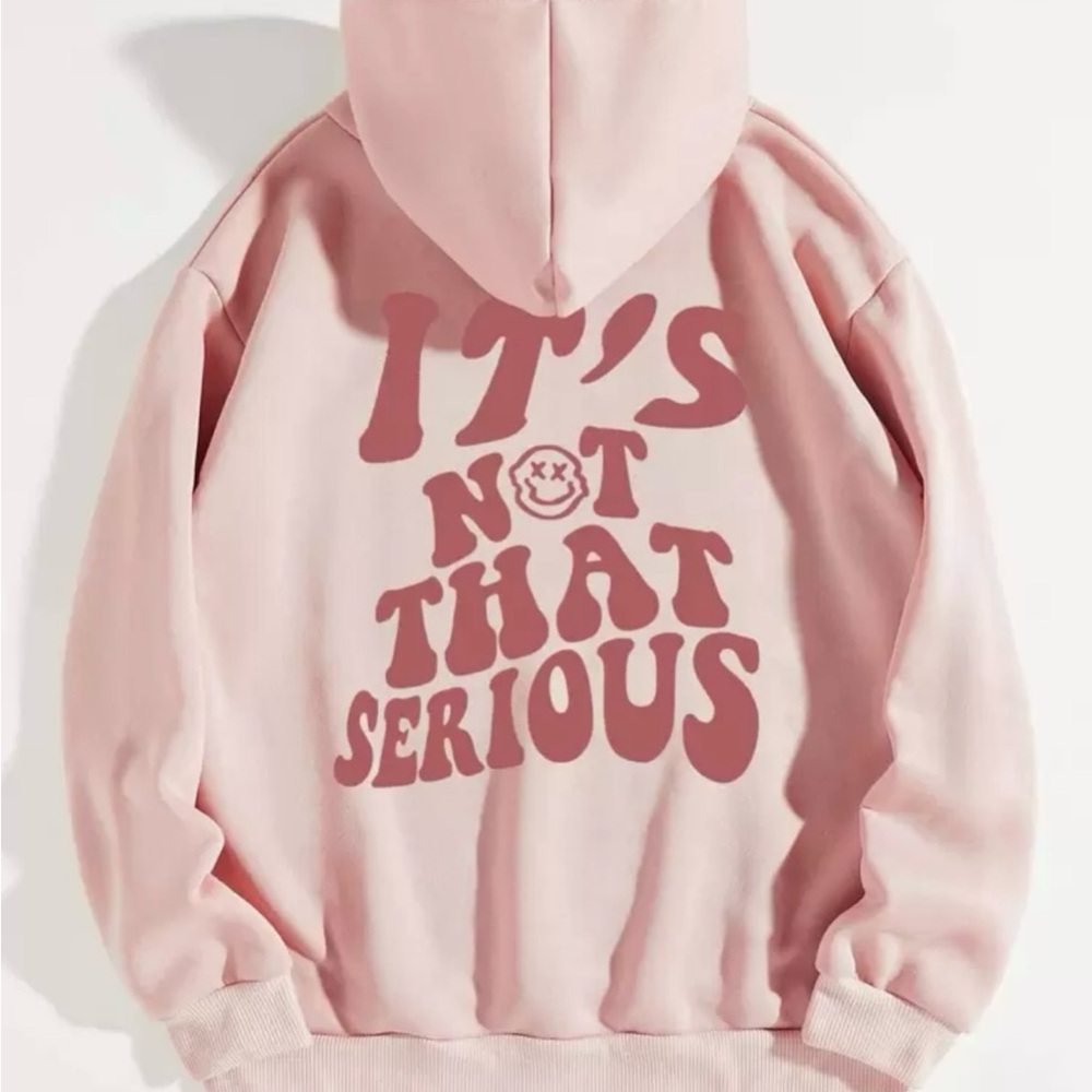 Pink Hoodie with Graphic Text